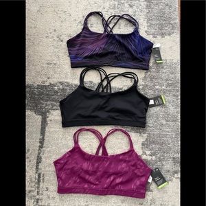 NWT- 3 GapFit Eclipse Strappy Sports Bra sz Large